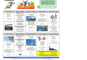 ACTIVITES JEUNESSE - CCPH Juillet 2018