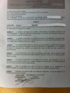 COMMERCES AMBULANTS Arrêté municipal